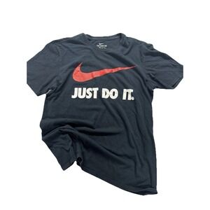 Nike Just Do It Size M Black T-Shirt